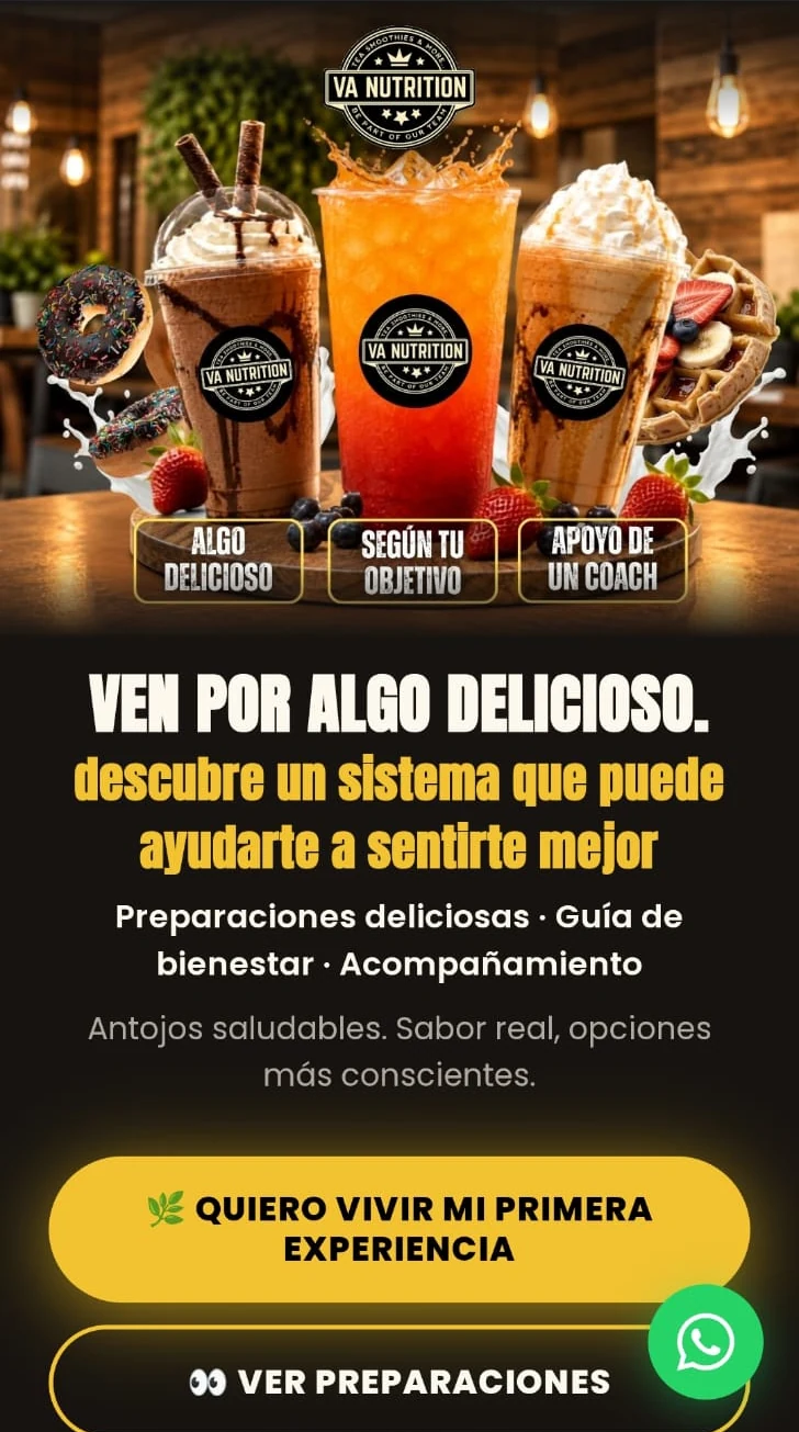 Captura real de la portada de VA Nutrition