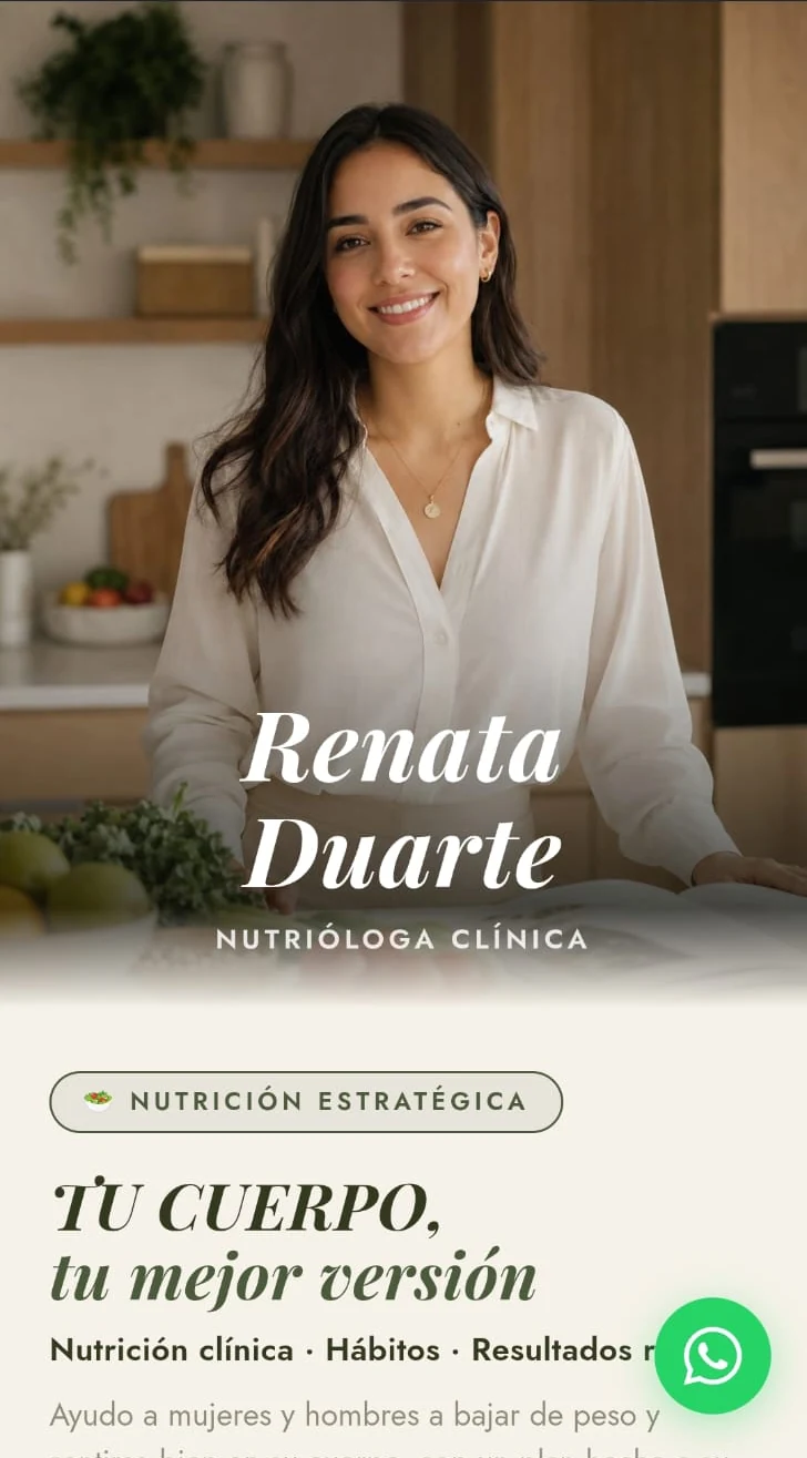 Captura de portada: Nutrióloga
